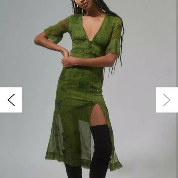 Urban Outfitters Florence Chiffon Mifi Dress - Picture 4 of 6